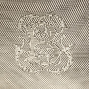 Goldsmith ODIOT - Cabaret in sterling silver and 4 19th century crystal bottles