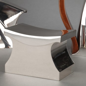 Pierre CARDIN - 4-piece coffee tea service solid silver futuristic model XX