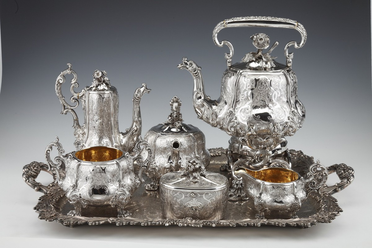 Charles Nicolas ODIOT - Important tea / coffee set in sterling silver XIXè