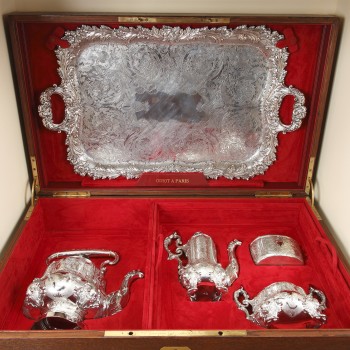 Charles Nicolas ODIOT - Important tea / coffee set in sterling silver XIXè