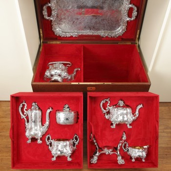 Charles Nicolas ODIOT - Important tea / coffee set in sterling silver XIXè