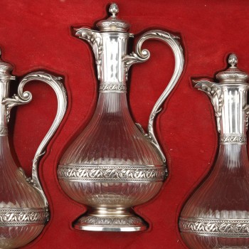 Orfèvre : BOIN TABURET –Garniture de table en argent massif vermeille XIXè vers 1860