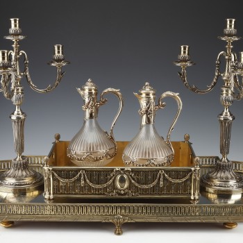 Goldsmith: BOIN TABURET - Table garnish in solid silver vermeille XIXth circa 1860