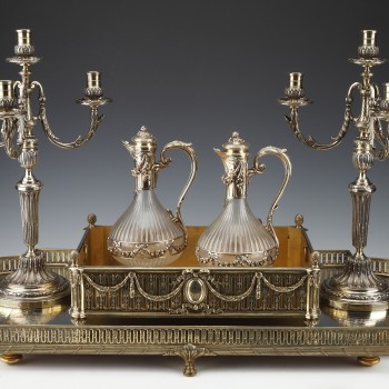 Goldsmith: BOIN TABURET - Table garnish in solid silver vermeille XIXth circa 1860