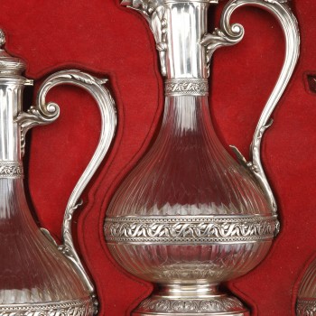 Orfèvre : BOIN TABURET –Garniture de table en argent massif vermeille XIXè vers 1860