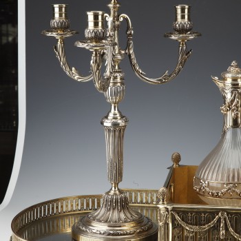 Orfèvre : BOIN TABURET –Garniture de table en argent massif vermeille XIXè vers 1860