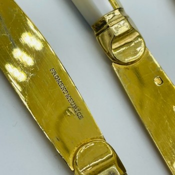 Froment Meurice - Coffret de 48 couteaux nacre et vermeil