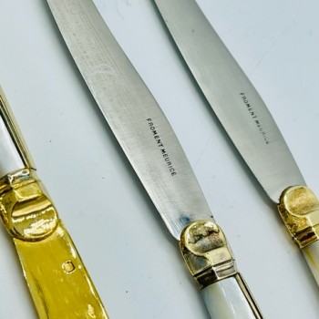 Froment Meurice - Coffret de 48 couteaux nacre et vermeil