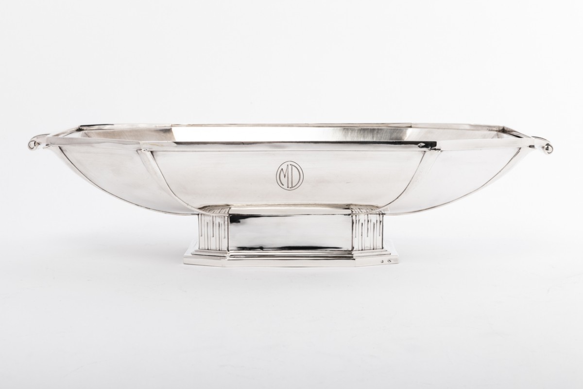 Orfèvre SAVARY -Centre de table en argent massif  époque 1930