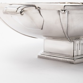 Orfèvre SAVARY -Centre de table en argent massif  époque 1930