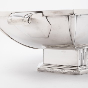 Orfèvre SAVARY -Centre de table en argent massif  époque 1930