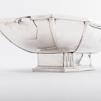 Orfèvre SAVARY -Centre de table en argent massif  époque 1930