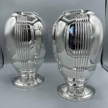 Ravinet d'Enfert - Pair of solid silver vases ARTDECO period