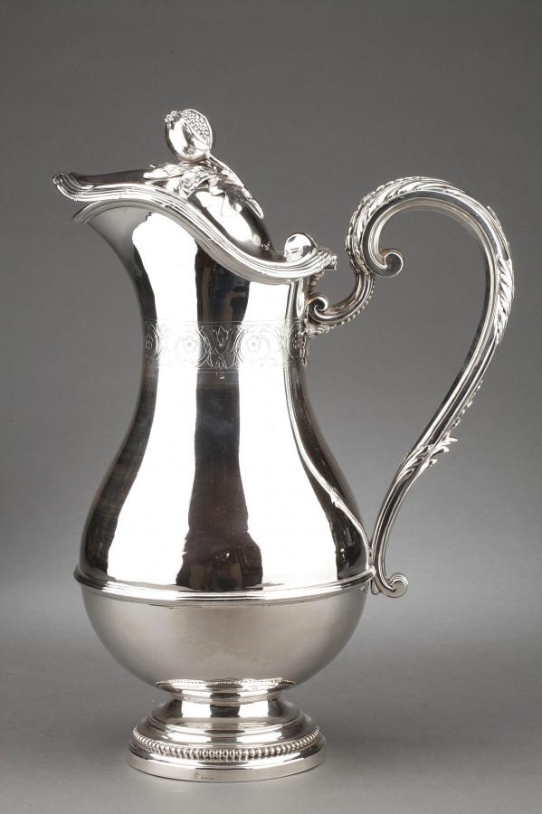 Very large silver ewer, by Aucoc, Paris circa 1900