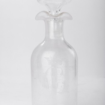 Silversmith ODIOT - Cruet / Vinegar in solid silver/crystal late 19th century