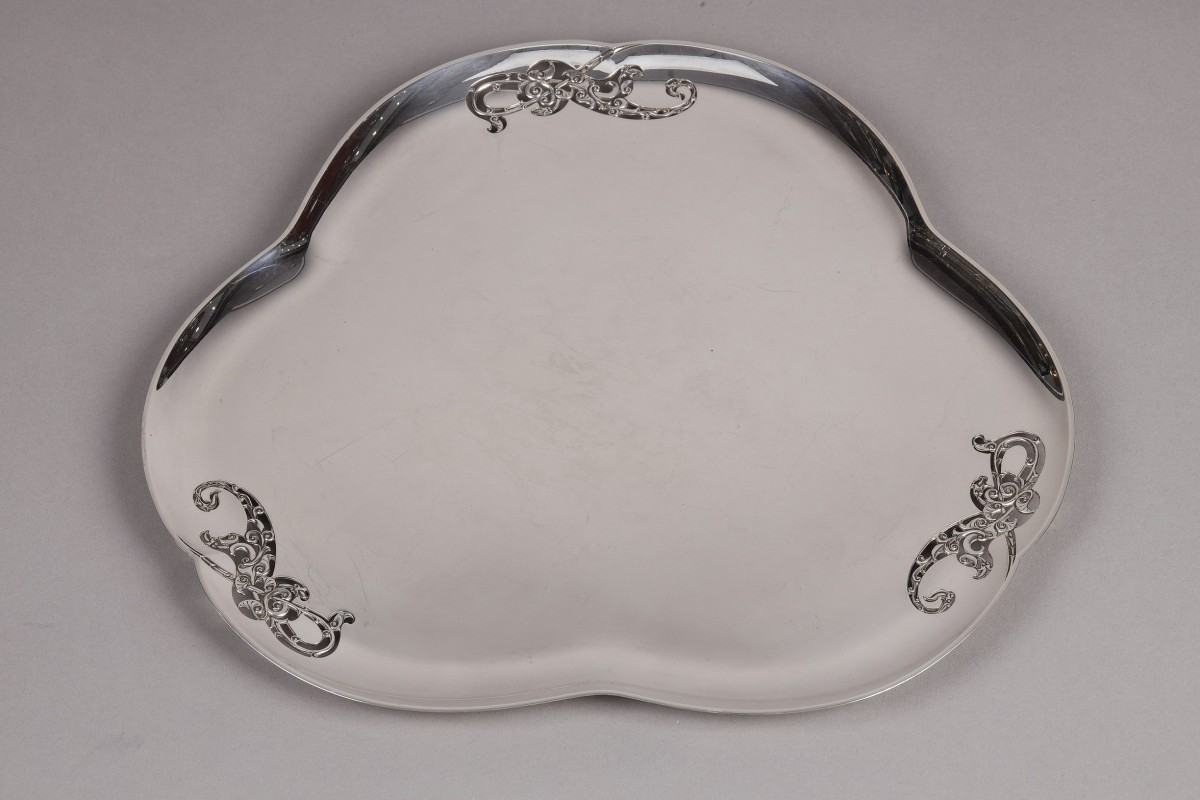 Frédéric BOUCHERON - Plateau trilobé en argent  XIXè verss 1880