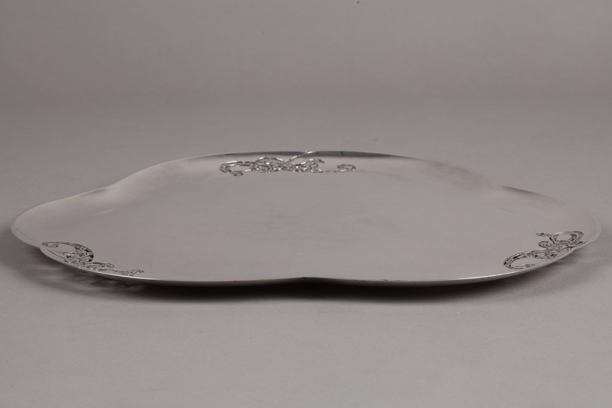 Frédéric BOUCHERON - 19th-century silver trilobed tray circa 1880