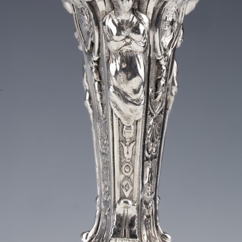 MARRET Frères - Important Pair of 19th Century Sterling Silver Candelabra