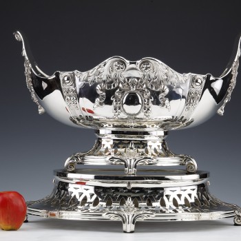 Solid silver centerpiece on its frame Germany late 19th century