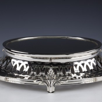 Solid silver centerpiece on its frame Germany late 19th century