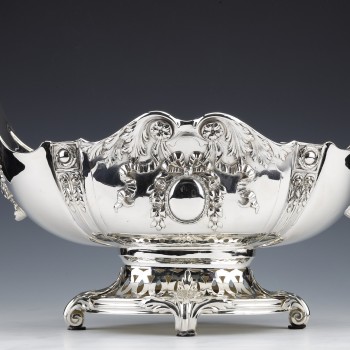 Solid silver centerpiece on its frame Germany late 19th century