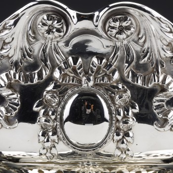 Solid silver centerpiece on its frame Germany late 19th century