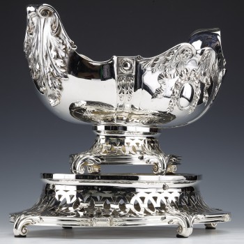 Solid silver centerpiece on its frame Germany late 19th century