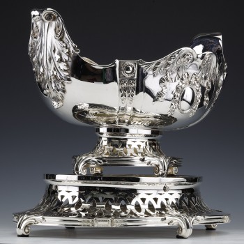 Solid silver centerpiece on its frame Germany late 19th century