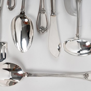 Silversmith HENIN - 120-piece solid silver cutlery set - Minerva