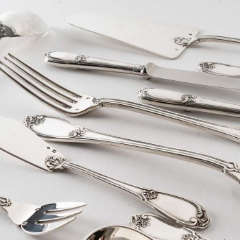 Silversmith HENIN - 120-piece solid silver cutlery set - Minerva