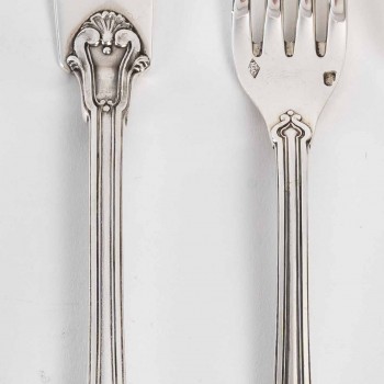 Silversmith HENIN - 120-piece solid silver cutlery set - Minerva