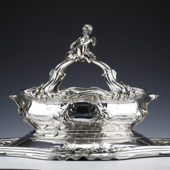 RISLER & CARRE - Important 19th century sterling silver centerpiece