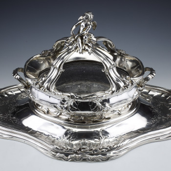 RISLER & CARRE - Important 19th century sterling silver centerpiece