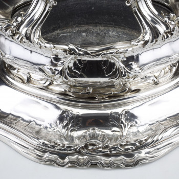 RISLER & CARRE - Important 19th century sterling silver centerpiece