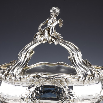 RISLER & CARRE - Important 19th century sterling silver centerpiece