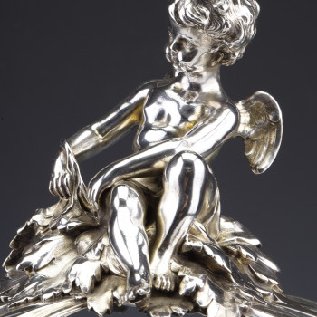 RISLER & CARRE - Important 19th century sterling silver centerpiece