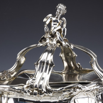 RISLER & CARRE - Important 19th century sterling silver centerpiece