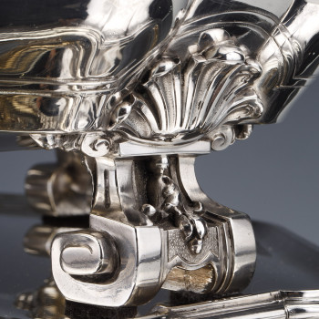 A. AUCOC - Important Table Centerpiece in Sterling Silver Late 19th Century