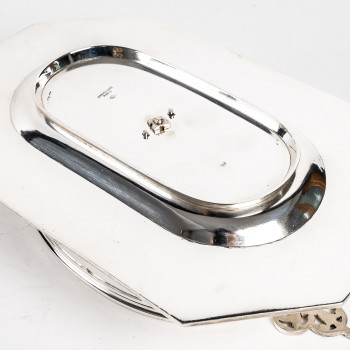 Cardeilhac - Sauce boat on its silver tray Model MASCARONSXIXth