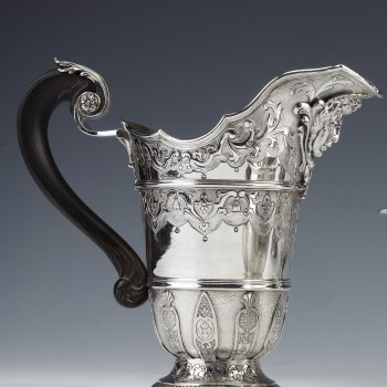 Cardeilhac - Tea and coffee service in sterling silver, 19th century Model LOUIS XIV MASCARONS