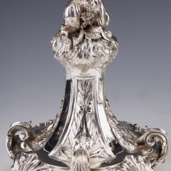 MERITE - Pair of 19th century sterling silver candelabra