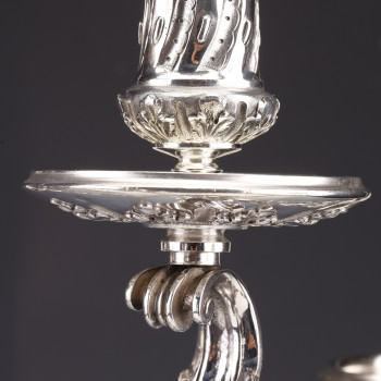 MERITE - Pair of 19th century sterling silver candelabra