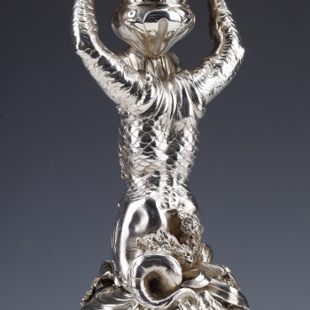 MERITE - Pair of 19th century sterling silver candelabra