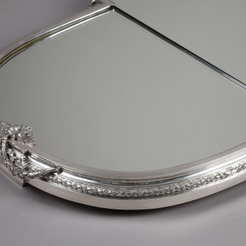 A. AUCOC - 3-part  centerpiece in sterling silver, 19th century