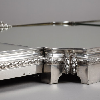 A. AUCOC - 3-part  centerpiece in sterling silver, 19th century