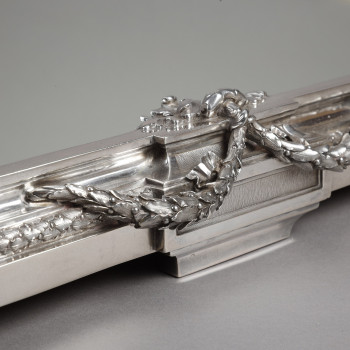 A. AUCOC - 3-part  centerpiece in sterling silver, 19th century