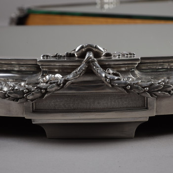 A. AUCOC - 3-part  centerpiece in sterling silver, 19th century