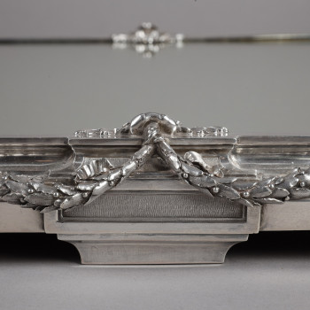 A. AUCOC - 3-part  centerpiece in sterling silver, 19th century