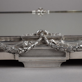 A. AUCOC - 3-part  centerpiece in sterling silver, 19th century