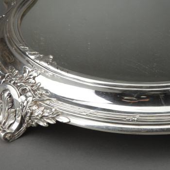 Orfèvre Tétard - Surtout de table ovale en argent massif XIXè